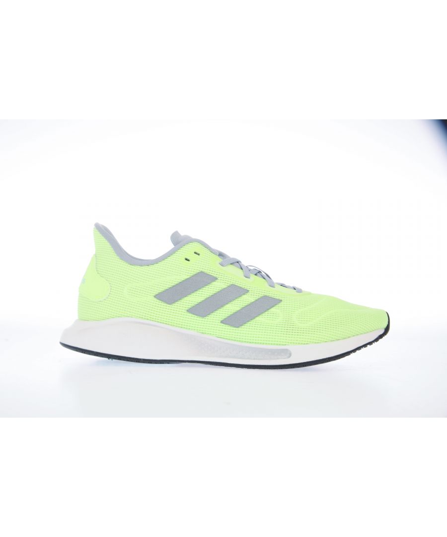 adidas Womenss Galaxar Run Running Shoes in Yellow Textile - Size UK 6