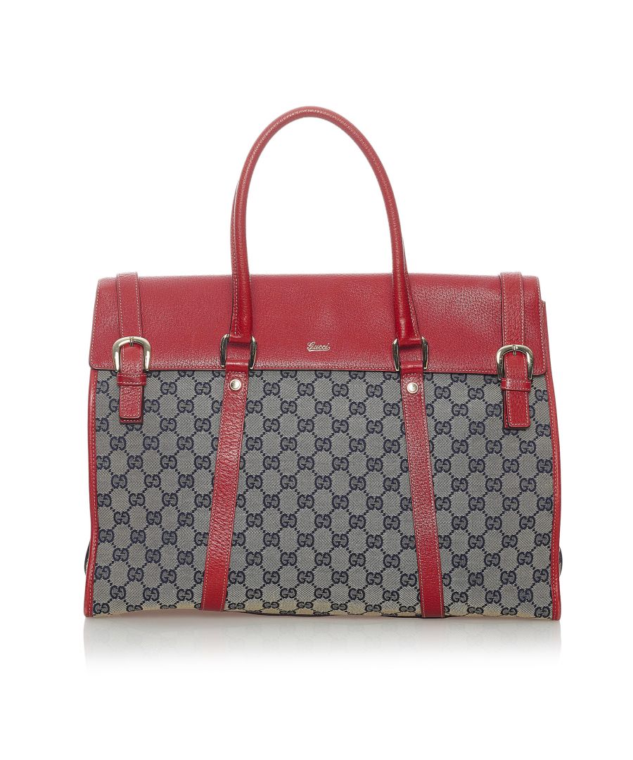 Image for Vintage Gucci GG Canvas Handbag Grey
