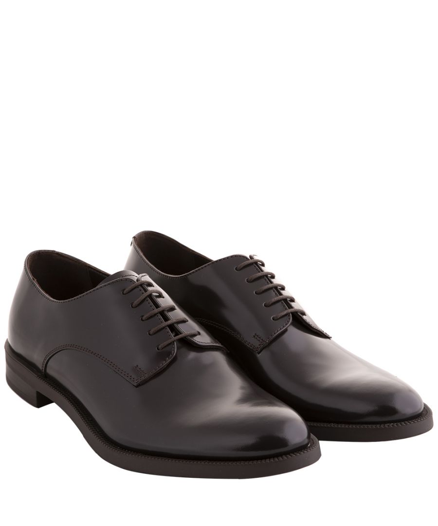 Image for Emporio Armani Leather Oxford Shoes in Dark Brown
