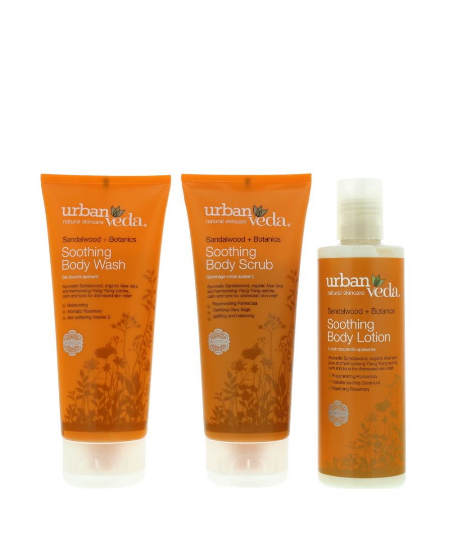 The Urban Veda Soothing Body Ritual Bodycare gift Set brings together three of Urban Veda's 
