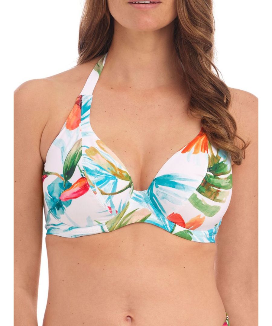 Fantasie Swim Kiawah Island Underwired Halter Neck Bikini Top, Bikini tops & sets, aquamarine, 34D