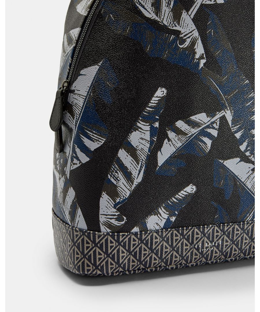 Image for Ted Baker Pygmy Printed Pu Backpack, Navy