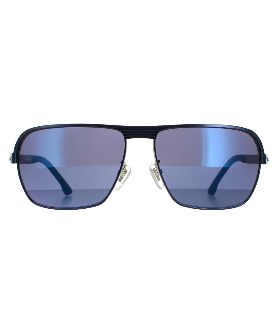 Police Square Mens Matte Palladium W Blue Parts Mirror SPLC36 Tailwind Evo 2 - Silver Metal (archived) - One Size