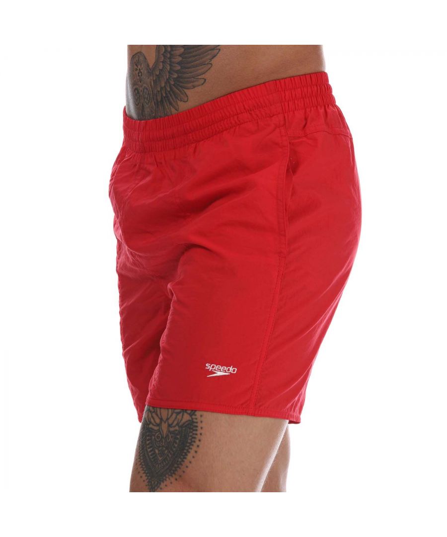 Image for Men's Speedo Solid Leisure Swim Short in Red