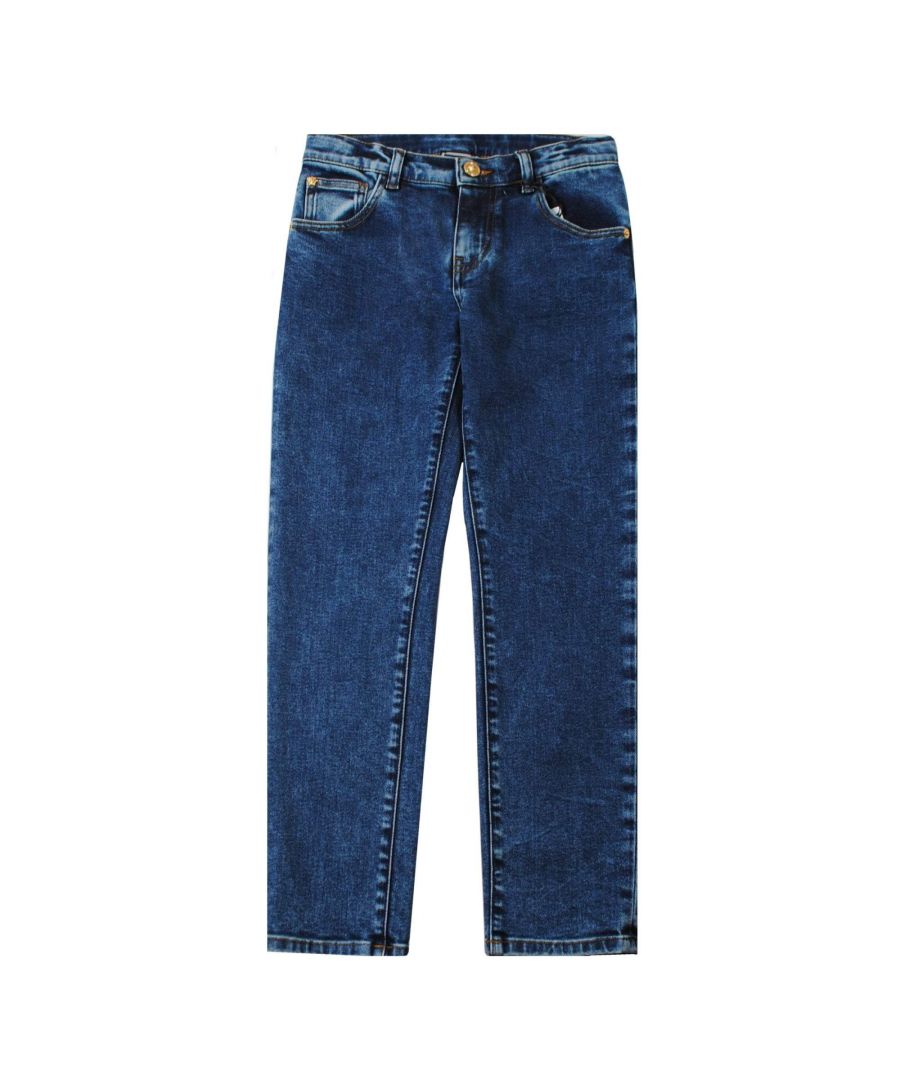 Image for Young Versace Boys Gold Button Jeans Blue