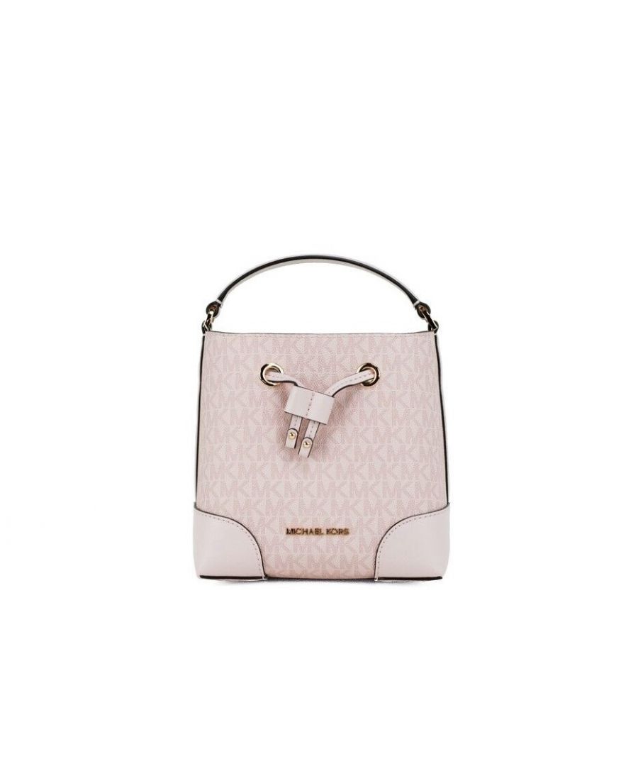 Michael Kors Emilia Small Drawstring Bucket Bag Crossbody Powder Blush Pink