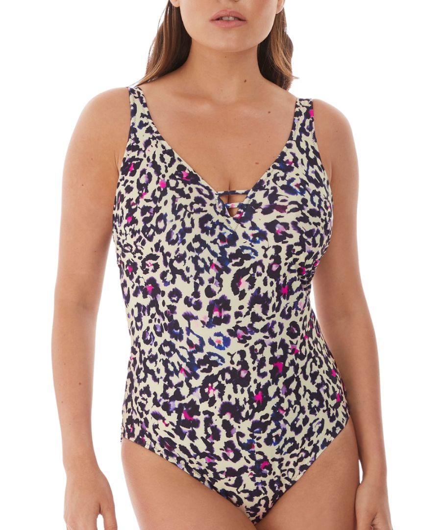 Fantasie Womens Bonito V-Neck Swimsuit - Purple Polyamide - Size 32F