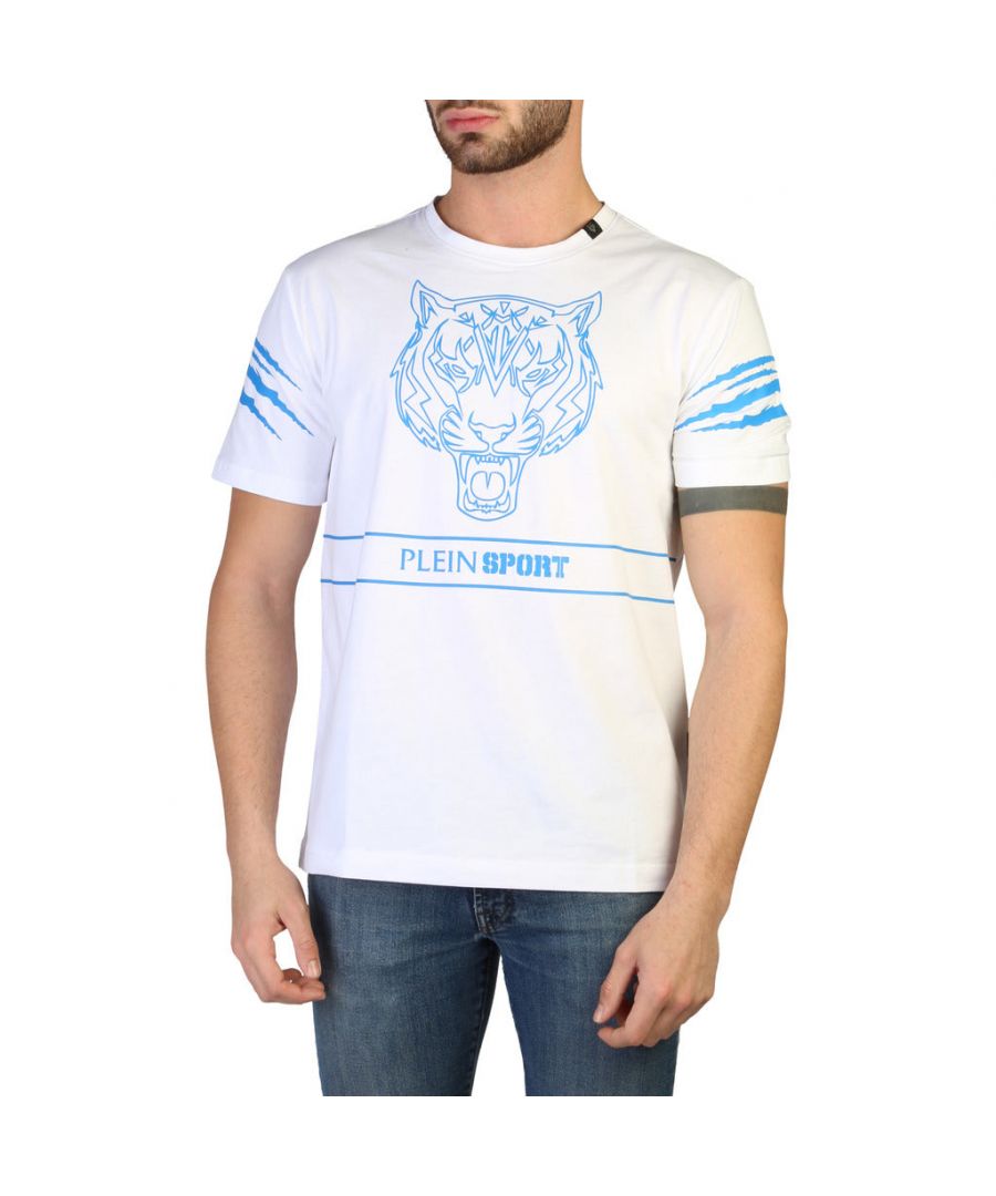 Short sleeve t-shirt, crew neck, print, contrasting details, logo Cotton