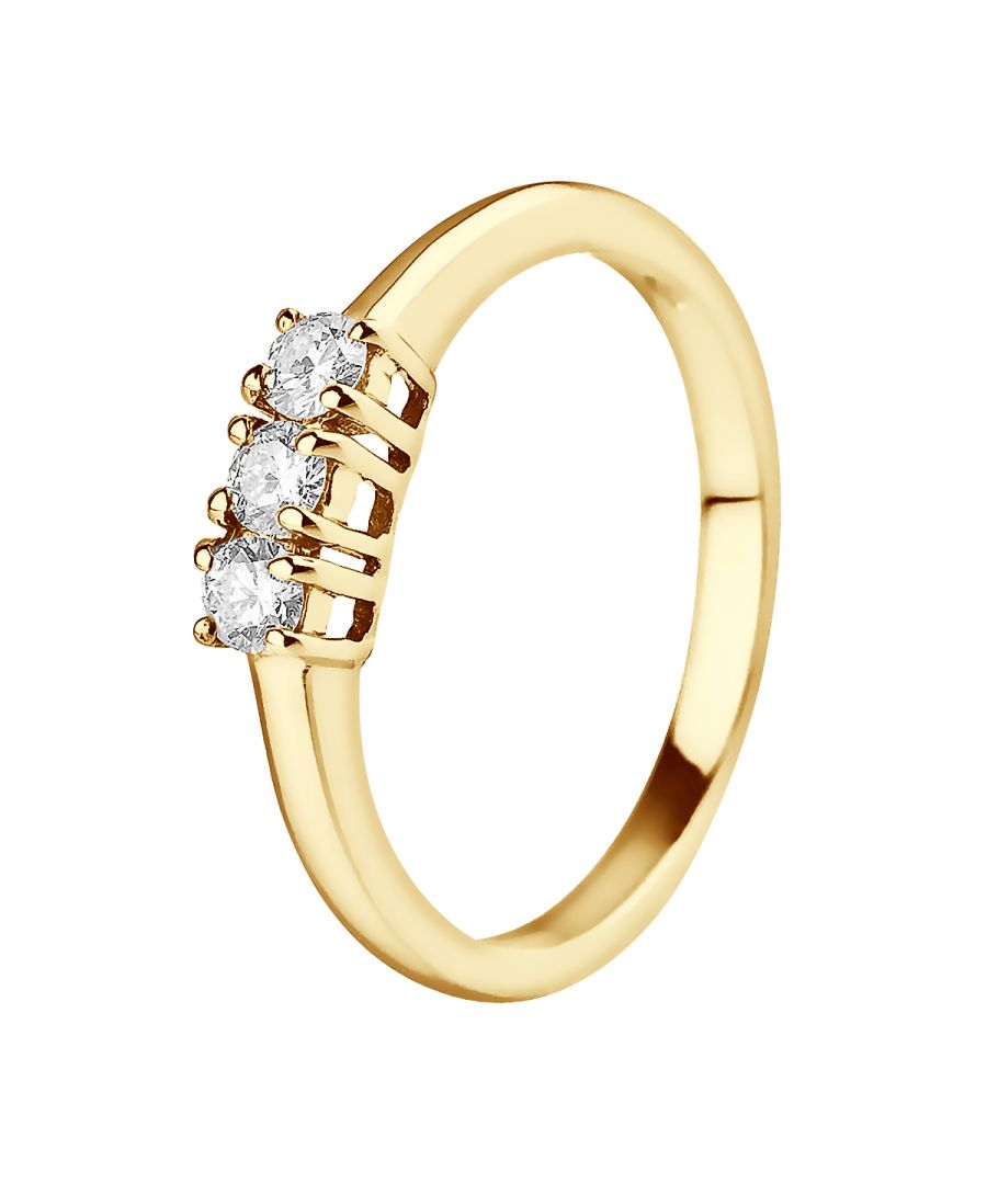 Image for DIADEMA - Ring - Trilogy Diamond - Yellow Gold