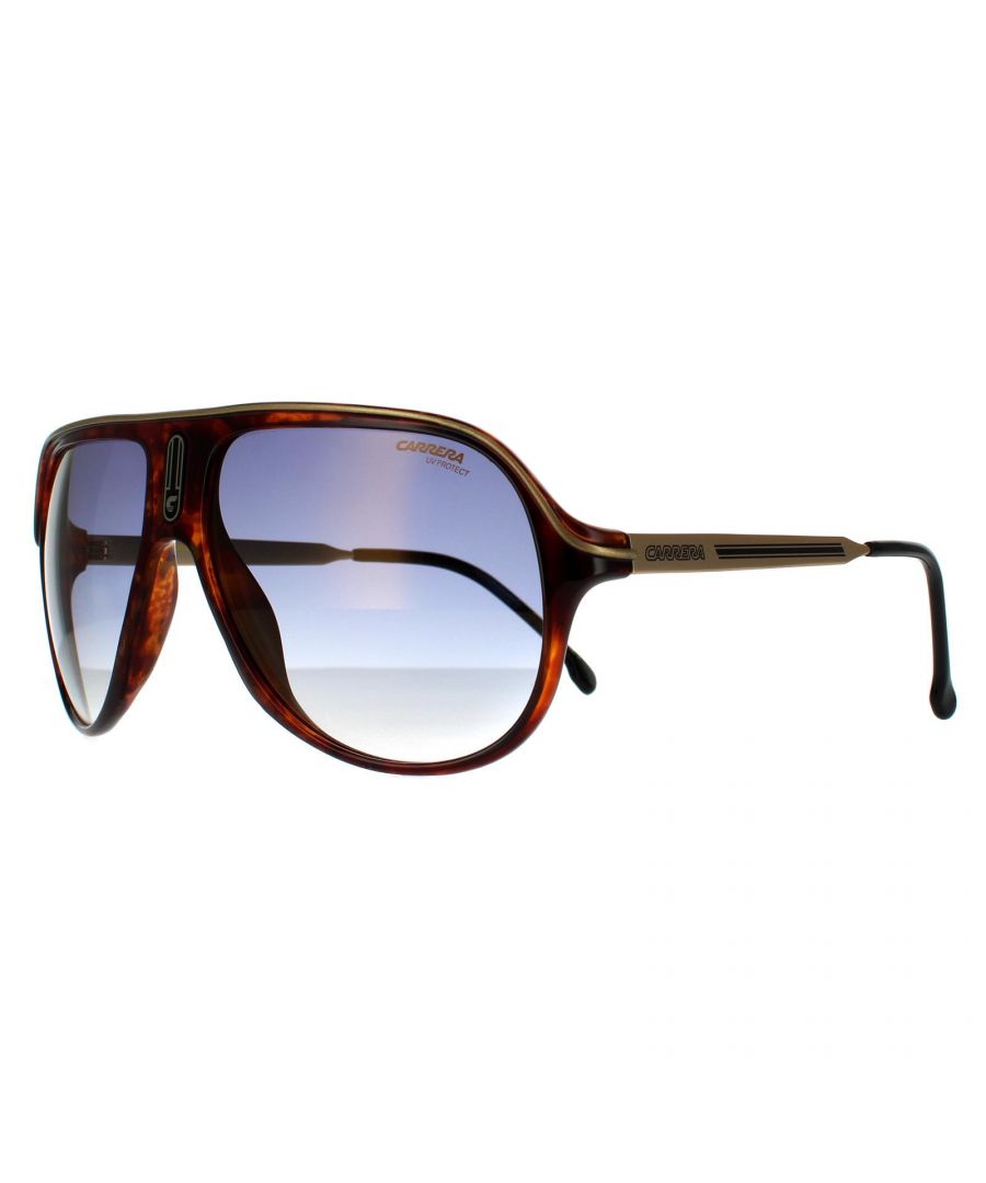 Carrera Rectangle Unisex Dark Havana Grey Bronze Mirror 90041091 - Brown - One Size