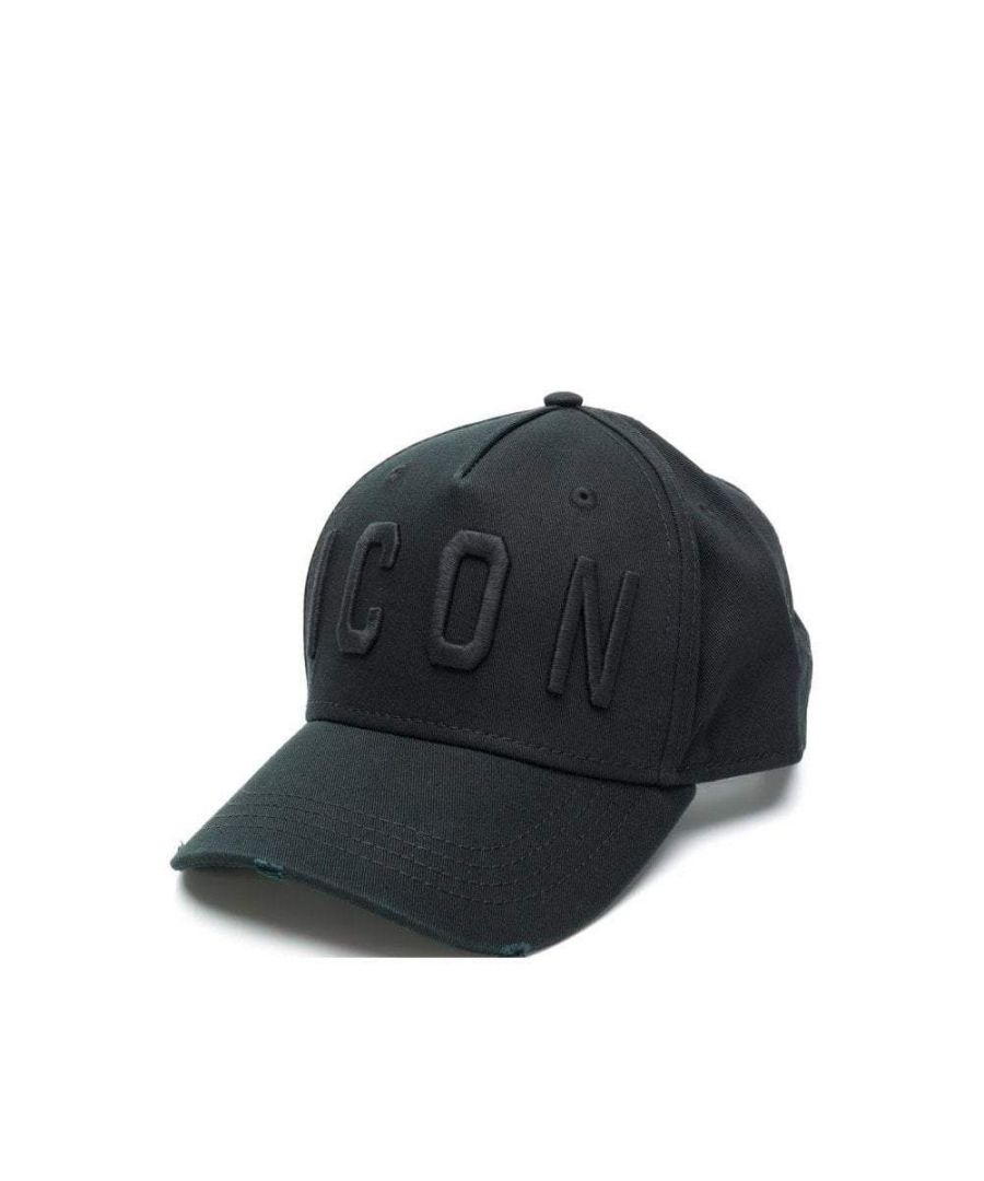 This Black Engraved Icon Cap from Dsquared2 is crafted from cotton and features a curved brim, an adjustable closure and the embroidered tone-on-tone logo.