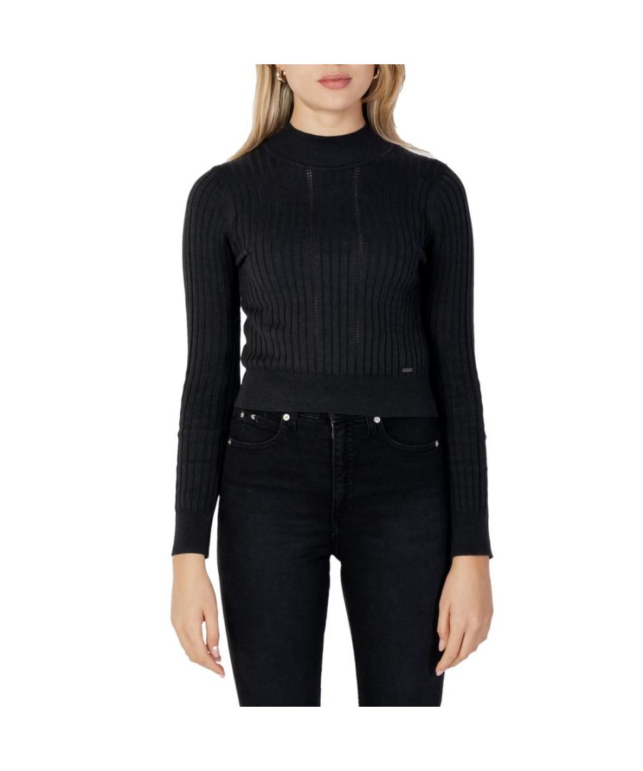 pepe jeans womens knitwear - black cotton - size large