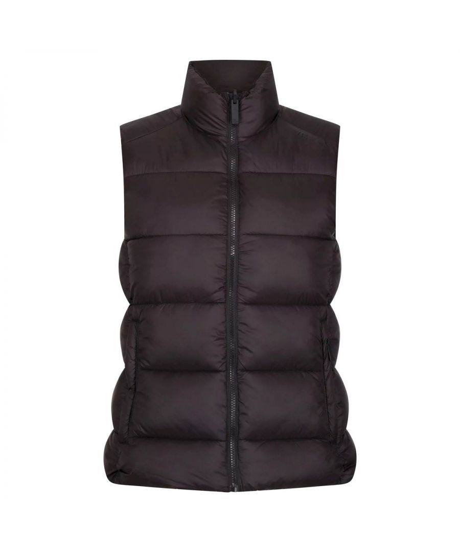 Material: Polyamide, Polyester. Filling: Faux Down, Feather-Free. Fabric: Stretch. Design: Quilted. Fabric Technology: Breathable, Insulating, Isotex 8000, Waterproof, Windproof. Reversible. Sleeve-Type: Sleeveless. Neckline: Standing Collar. Pockets: 2 Side Pockets, Zip, 3 Welted Pockets. Fastening: Zip. Denier: 20D. Sustainability: Cruelty Free, Made from Recycled Materials.