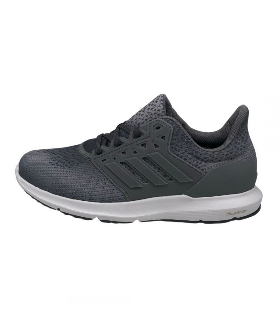 Adidas Solyx M Mens Grey Sneakers. Textile Material Upper, Rubber Sole. Style: BB3595. Cloudfoam For Increased Comfort And Support. Lace Fasten Trainers. Branding On Side Of Shoe And Tongue