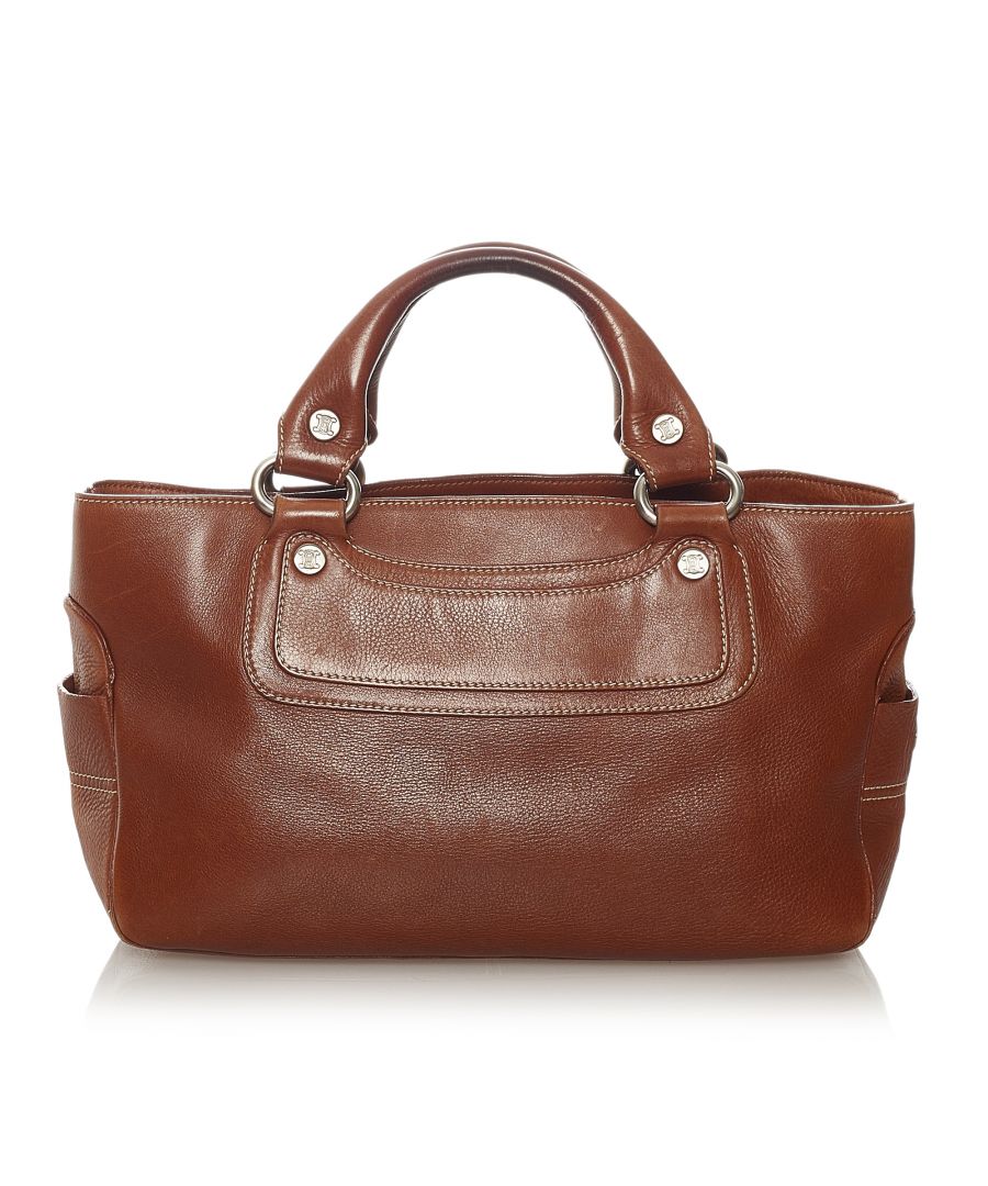 Image for Vintage Celine Boogie Leather Handbag Brown