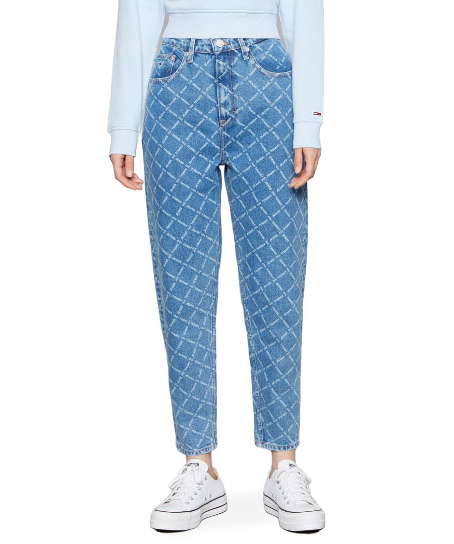 Brand: Tommy Hilfiger Jeans Gender: Women Type: Jeans Season: Fall/Winter  PRODUCT DETAIL • Color: blue • Pattern: checked • Fastening: zip and button • Pockets: front and back pockets   COMPOSITION AND MATERIAL • Composition: -98% cotton -2% elastane  •  Washing: machine wash at 30°