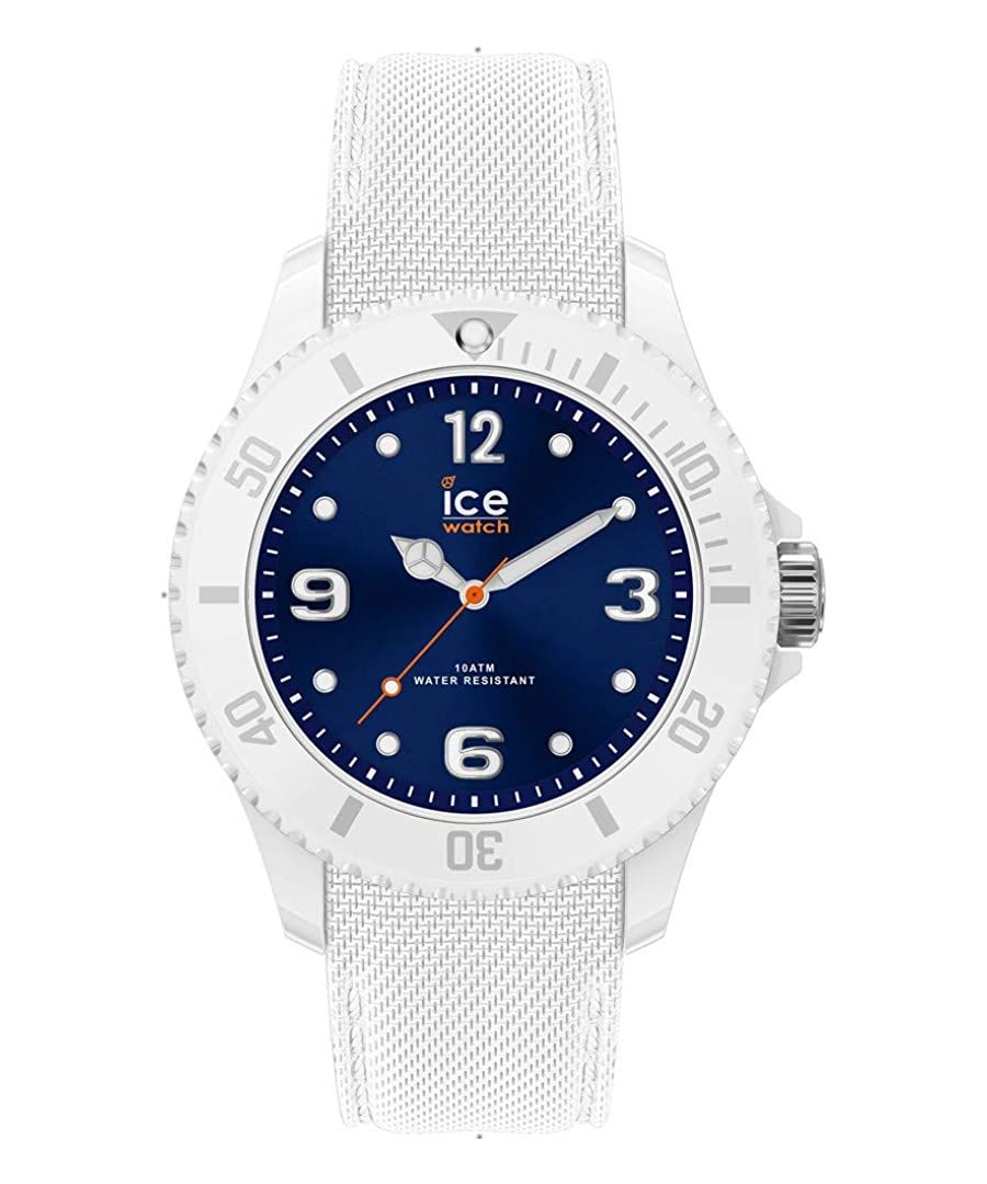 This modern and colourfull watch Comes with a Turnable bezel -The watch has a function: Luminous Hands, Luminous Numbers High quality 20 cm length and 20 mm width. White Silicone strap with a Buckle. Case diameter: 40 mm, case thickness: 13 mm, case colour: White and dial colour: Blue Water resistant: 10 bars -Weight: 36 g The watch is delivered in an original gift box and has a warranty of 2 years