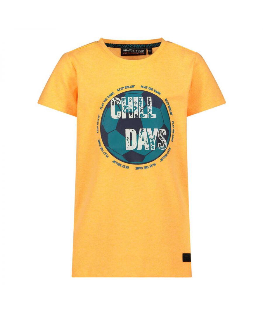 Dit T-shirt voor jongens van Orange Stars is gemaakt van katoen en heeft een printopdruk. Het model heeft een ronde hals en korte mouwen.