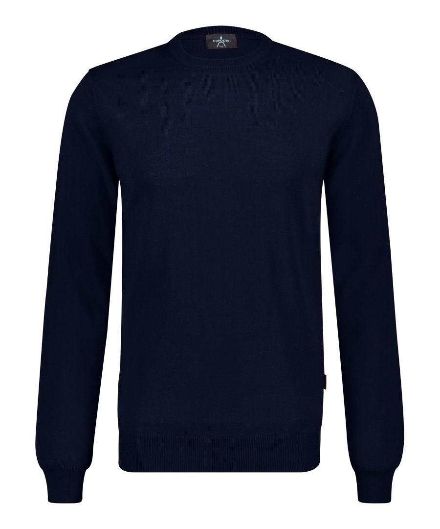 O-hals trui Marine Blue