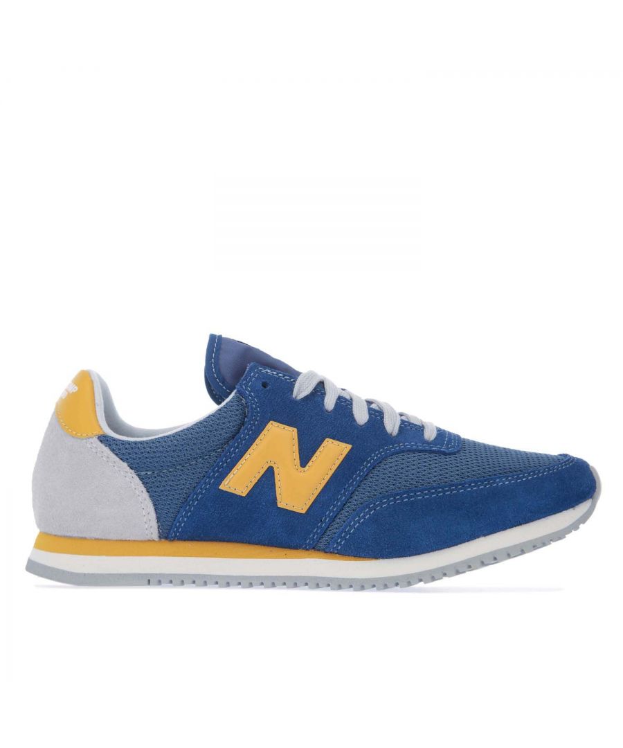 Mens New Balance Comp 100 Trainers in blue.- Textile and synthetic upper.- Lace closure. - Lightly padded ankle and tongue. - EVA midsole. - Regular fit. - Grippy rubber outsole.- Textile and Synthetic upper  Textile lining  Synthetic sole.- Ref.:  MLC100CF