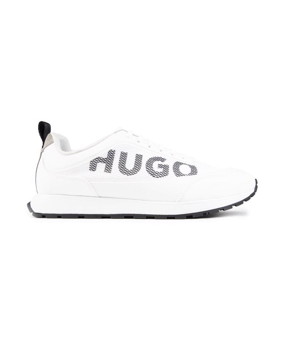 What Do You Want From Your Trainers? Comfort, Style And Durability, Then The White Hugo Icelin Designer Trainers Are The Ones To Get. Featuring A Leather And Nylon Mix Upper With A Dash Of Black, Huge Hugo Branding, Heel Pull Tab, Padded Collar And Textured, Black Sole, These Runners Are Perfect For Any Occasion - Whether That's Weekend Wear Or Weekday Commuting.