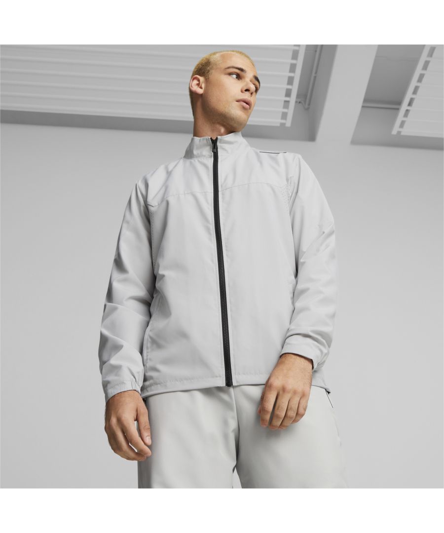 puma mens porsche design woven tech jacket - grey - size x-large