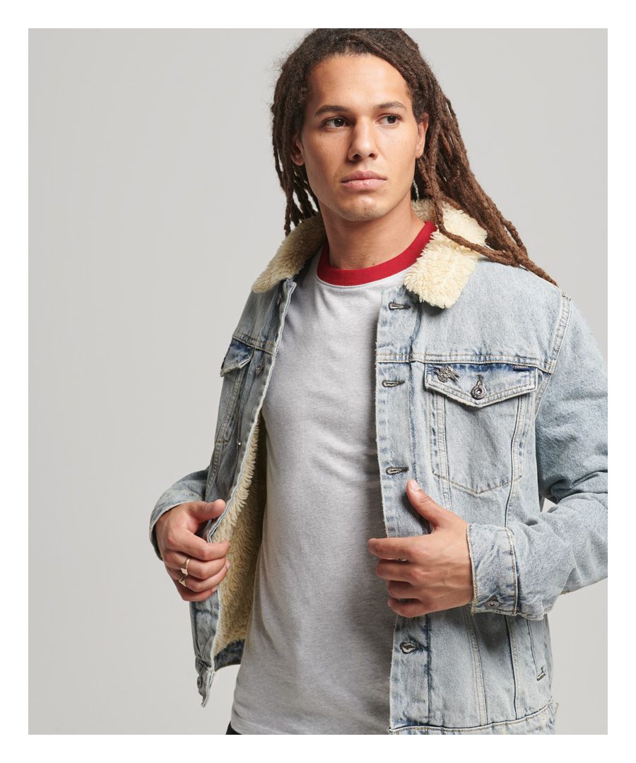 Superdry Denim jas van sherpa