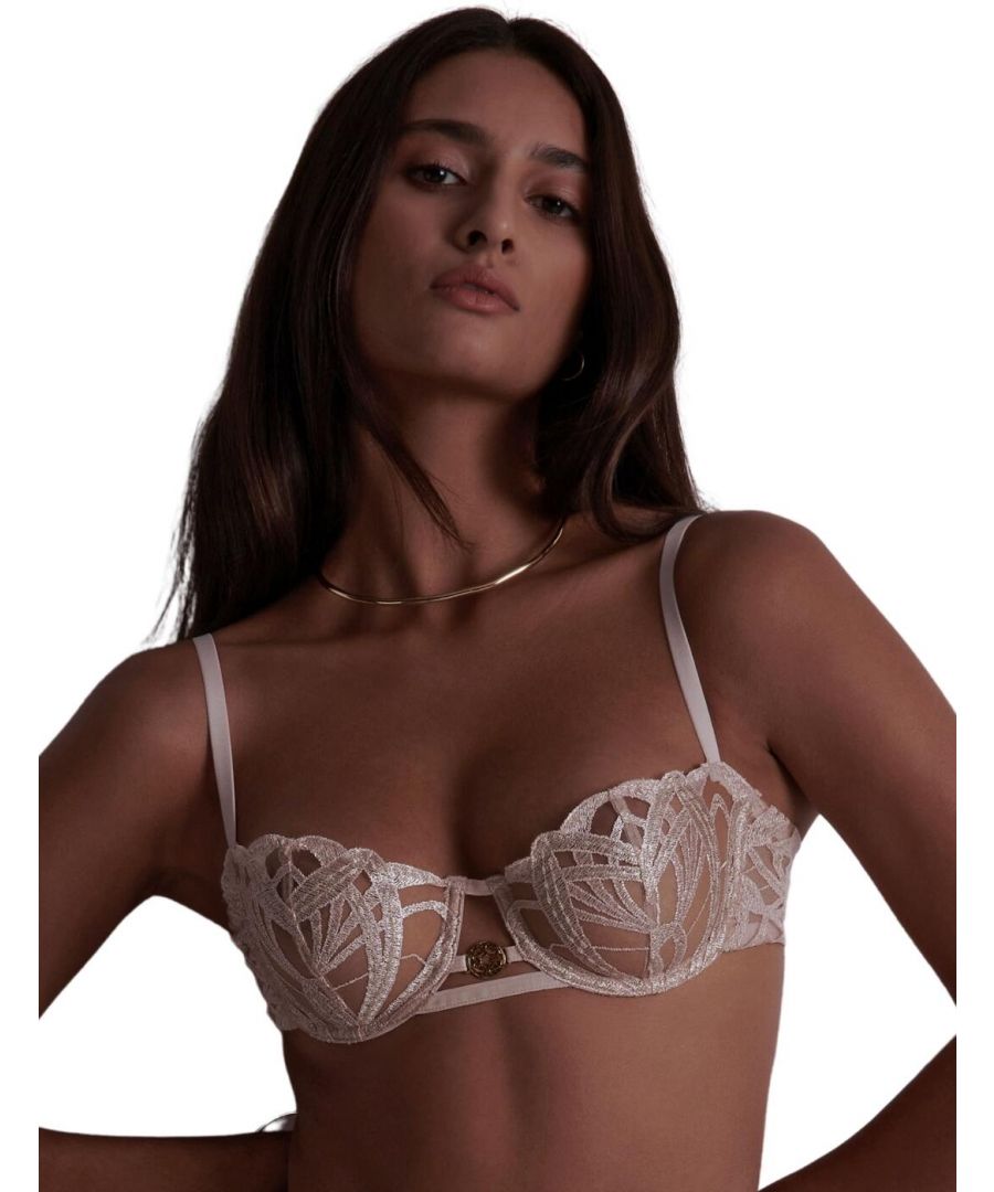 Aubade Womens My Desire Half Cup Bra – Metallic Polyamide – Size 34D