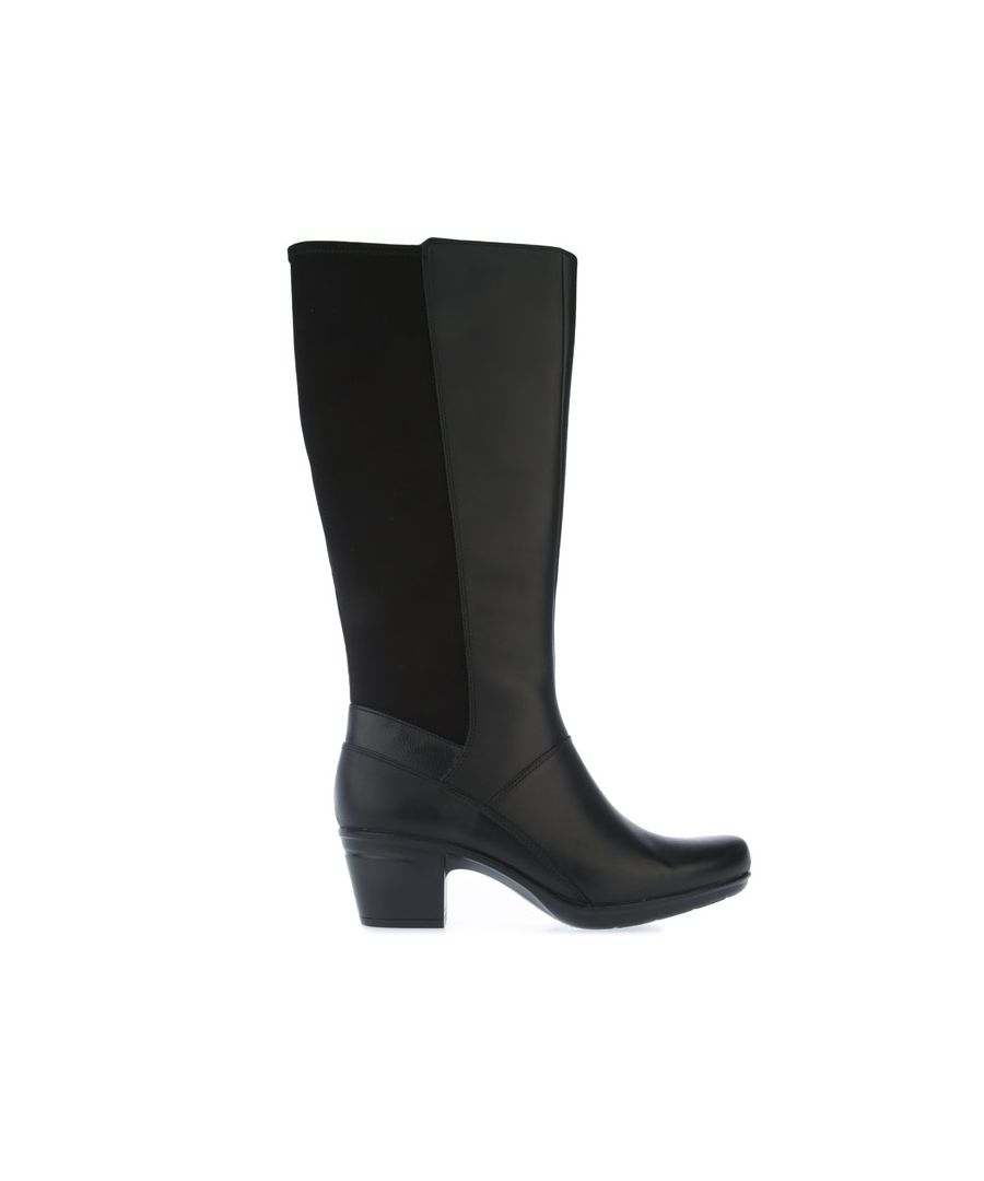 Image for Women's Clarks Emslie Emma Knee High Boots in Black