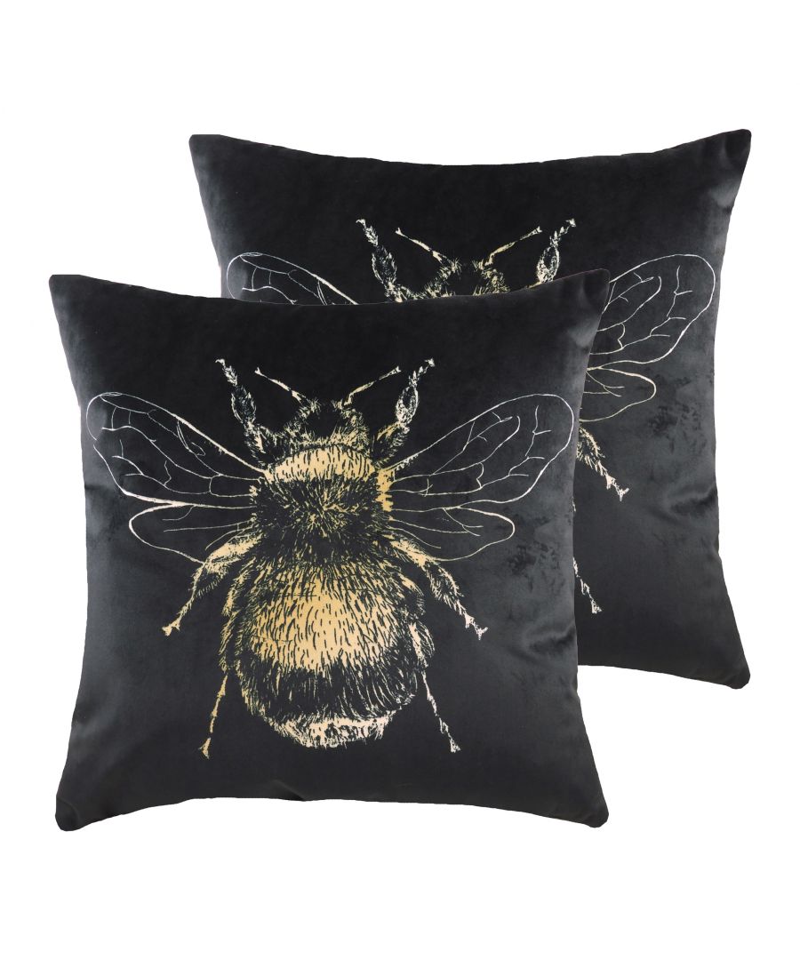 Image for Gold Bee Cushions (Twin Pack)