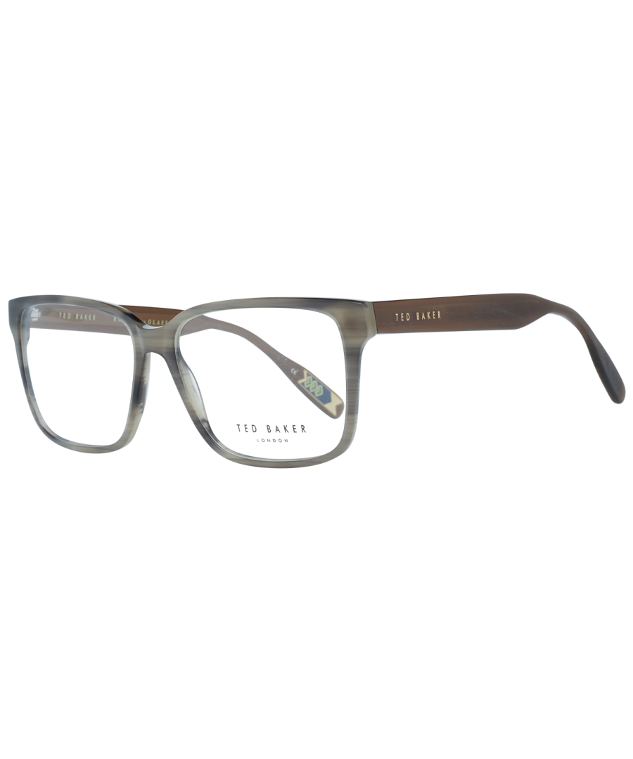 Ted Baker Rectangle Unisex Grey Horn Glasses Frames Noble TB8198 are a rectangular style crafted from lightweight acetate with Ted Baker branding on the temples.