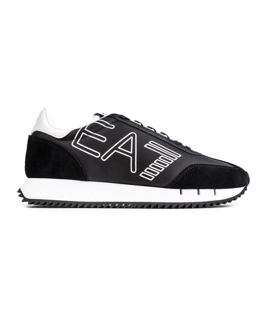 ea7 mens emporio armani vintage sports shoes in black - size uk 9