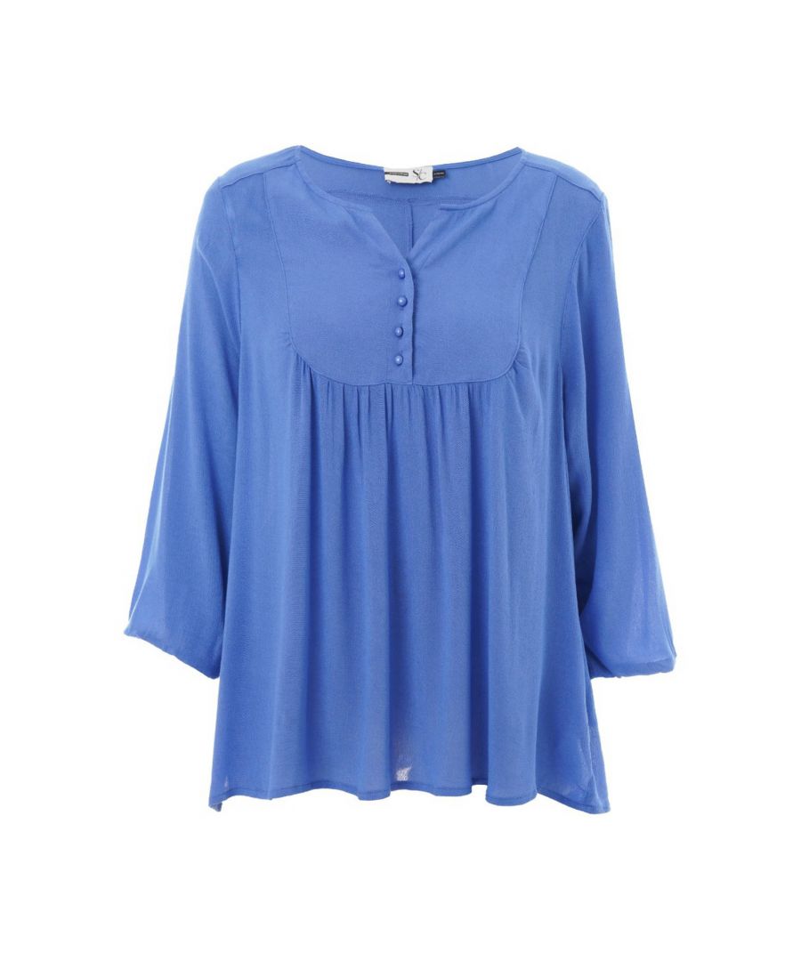 STUDIO geweven blousetop Elsa blauw