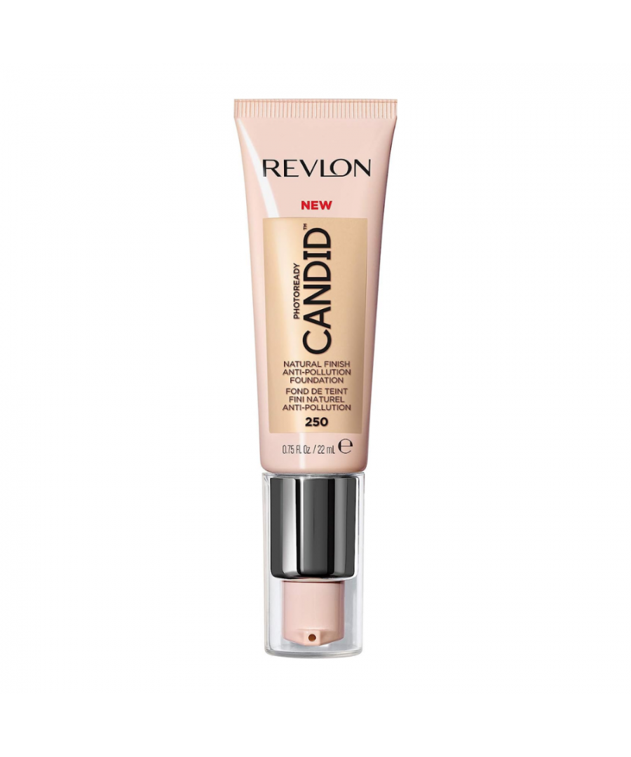Revlon PhotoReady Candid Natural Finish, Anti-Pollution Foundation is a skin care inspired ultra blendable, ultra buildable foundation. The foundation features antioxidants, anti-pollution, and anti-blue light and best of all, no oils, no parabens, no phthalates, no synthetic dyes and no fragrances. This foundation is medium to buildable coverage with a natural finish; it goes on like a moisturiser, then blends invisibly to even out skin tone weightlessly. Your skin will feel moisturised all day. The foundation features a premium pump and is available in 31 shades from porcelain to espresso.