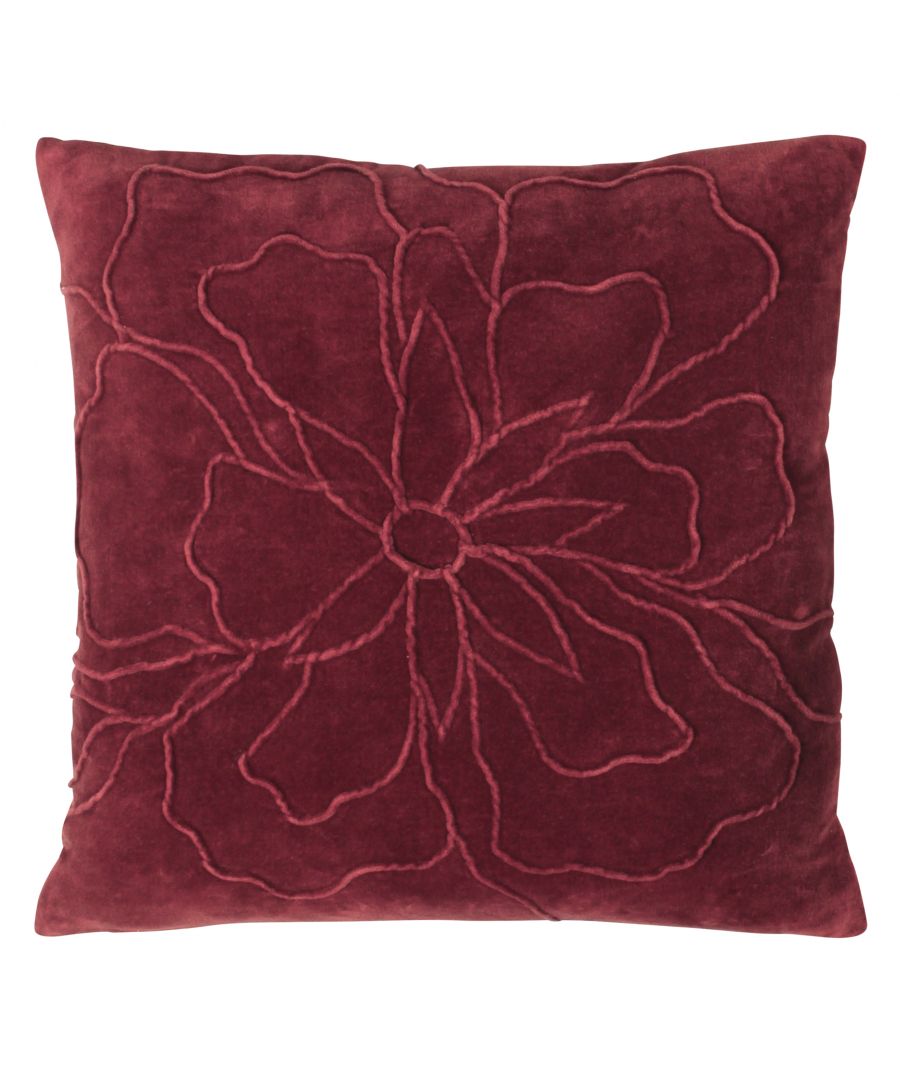 Combine colour and texture with this romantic Angeles cushion. Featuring a delicate floral pleating, this cushion will sit perfectly within any contemporary or modern home.