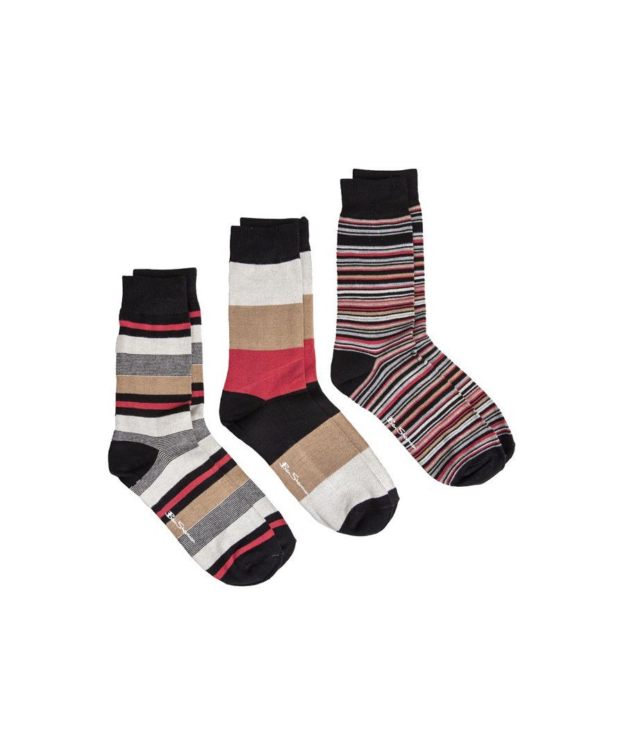 Image for Ben Sherman 3 Pack Stripe Socks