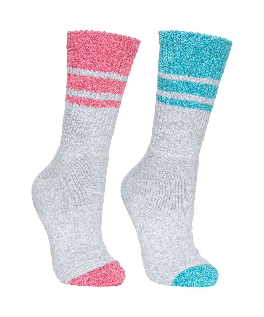Trespass Womens/Ladies Hadley Hiking Boot Socks (2 Pairs) - Multicolour - Size UK 6-9