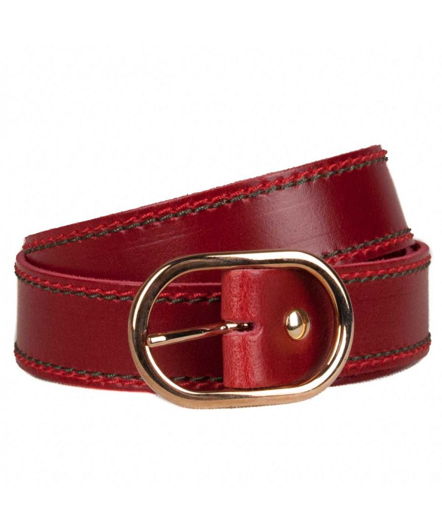 Montevita Womens Casual cuality belt in Red - Size 100 cm