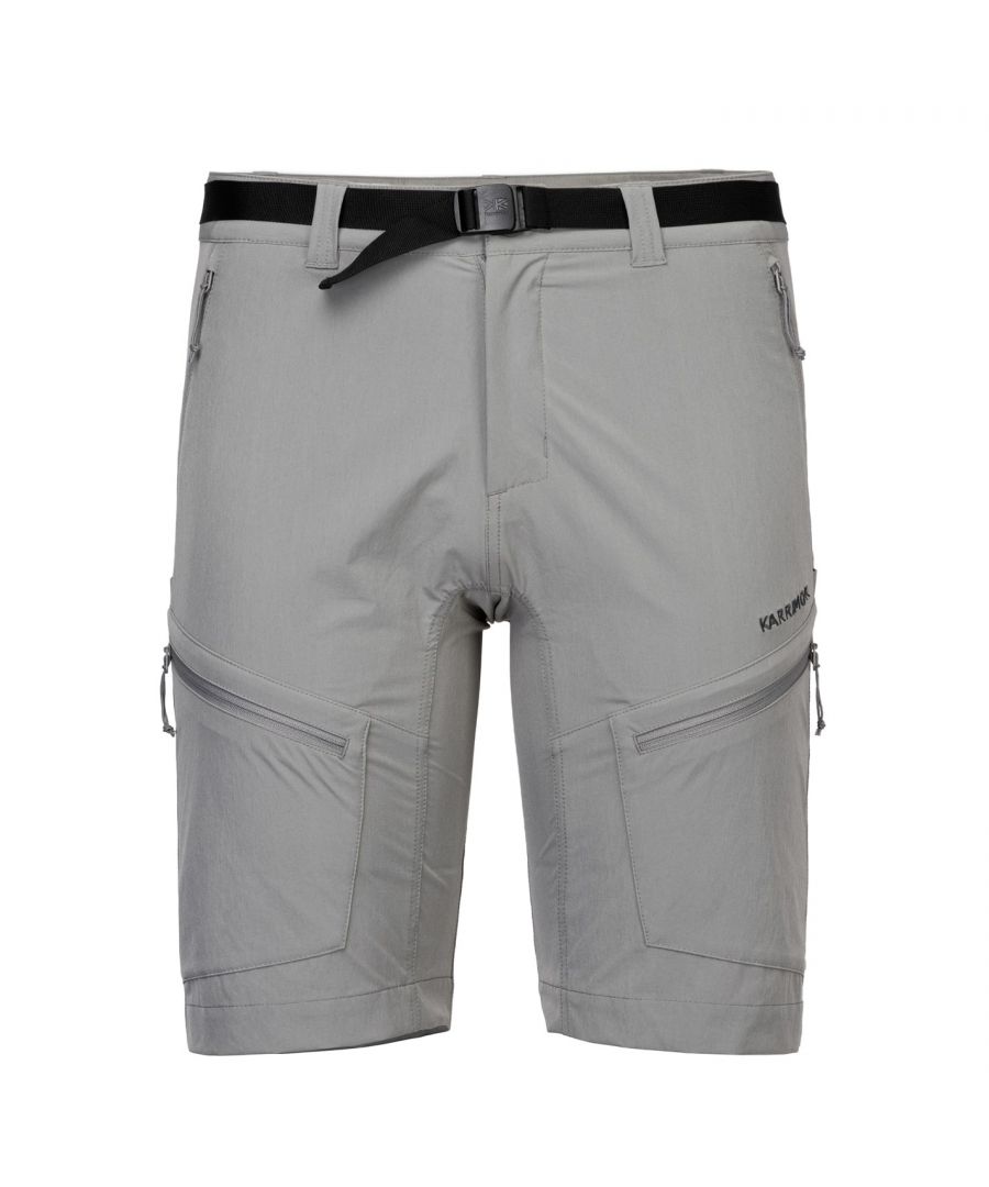 Karrimor Panther Walking Shorts Mens - The Mens Karrimor Panther Walking Shorts are a great addition to your walking attire, crafted with a button fastening waistband, zip fly and a quick release belt that ensures a secure and comfortable fit. Multi zip pockets to the sides offers ample space for your walking essentials, a solid colouring along with the Karrimor branding completes the look. Machine washable, follow care label instructions.