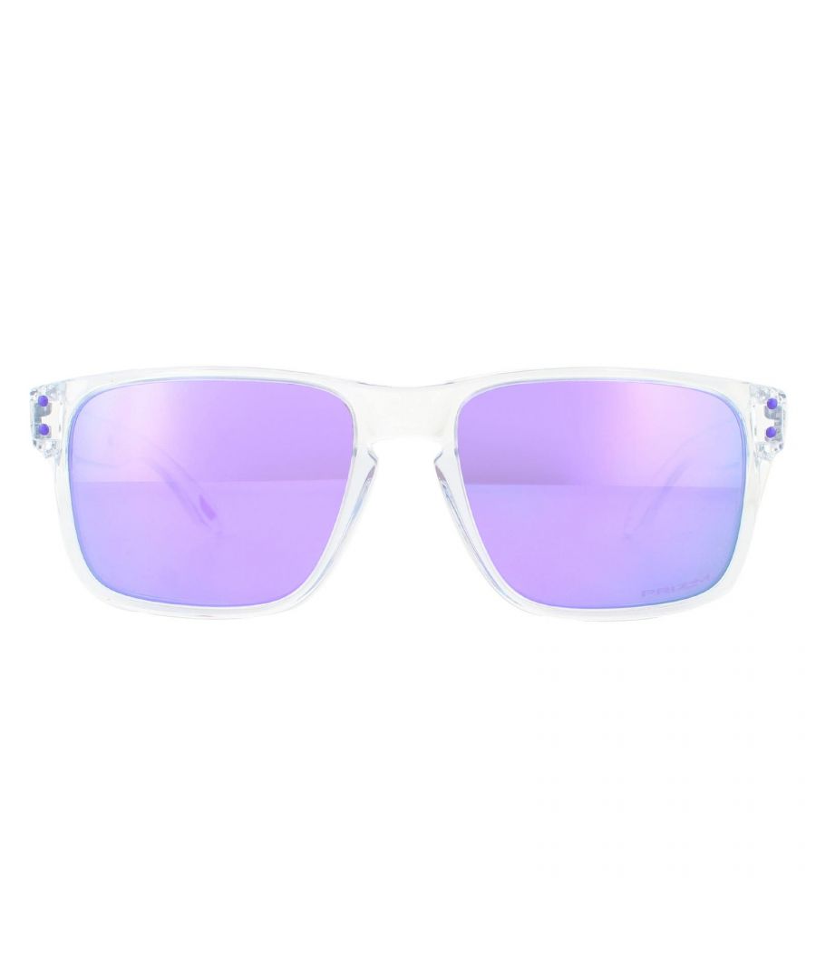 Image for Oakley Sunglasses Holbrook XS OJ9007-10 Polished Clear Prizm Violet