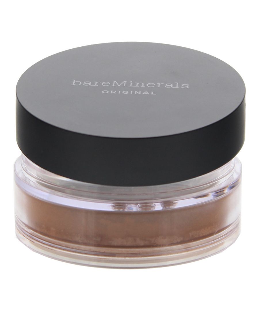 This loose powder foundation by bare minerals creates a flawless radiant look with an even finish. Once applied to the face, the weightless powder becomes velvety and creamy and does not have a drying texture like other powder foundations. Bare Minerals Original Foundation includes the bonus ingredient of SPF15 to protect your skin throughout the day and comes in wide variety of skin tone shades.