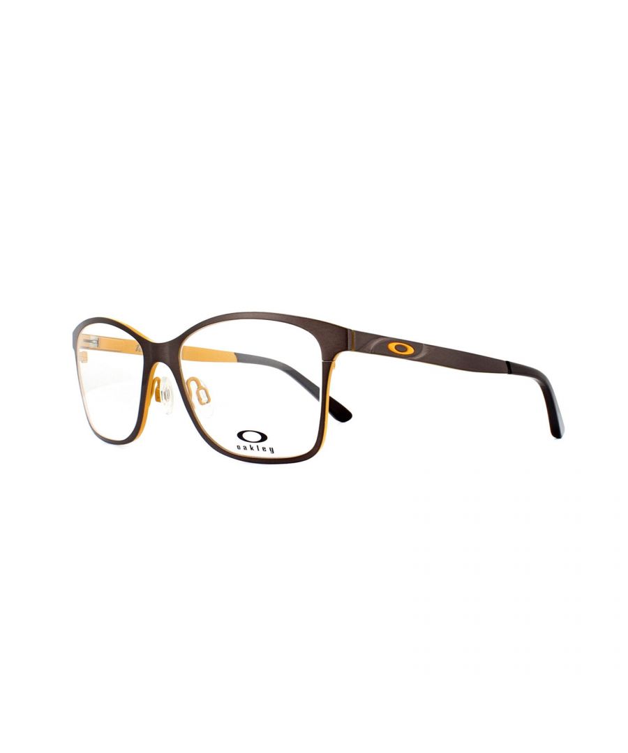 Oakley Glasses Frames Validate OX5097-03 Brushed Chocolate 53mm are a square style with a metal frame which is designed for women