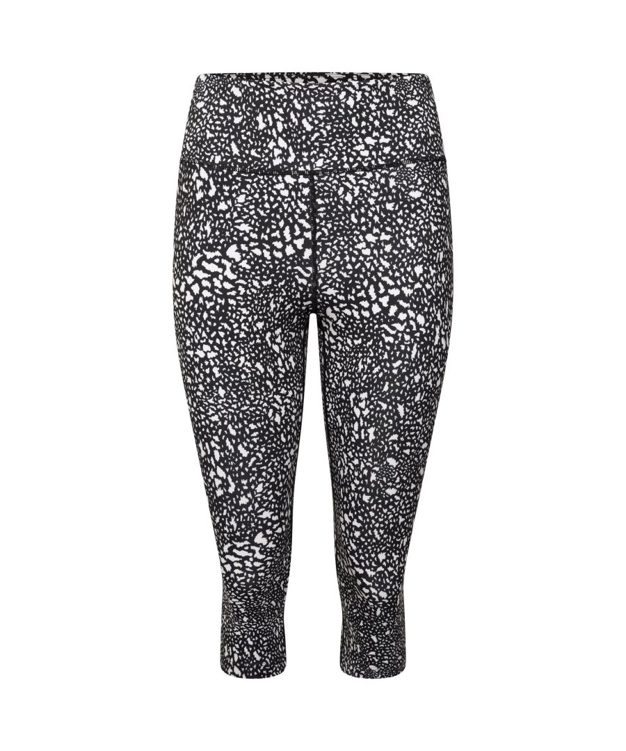 Image for Dare 2B Womens/Ladies The Laura Whitmore Edit - Influential Dotted Recycled 3/4 Leggings (Black/White)