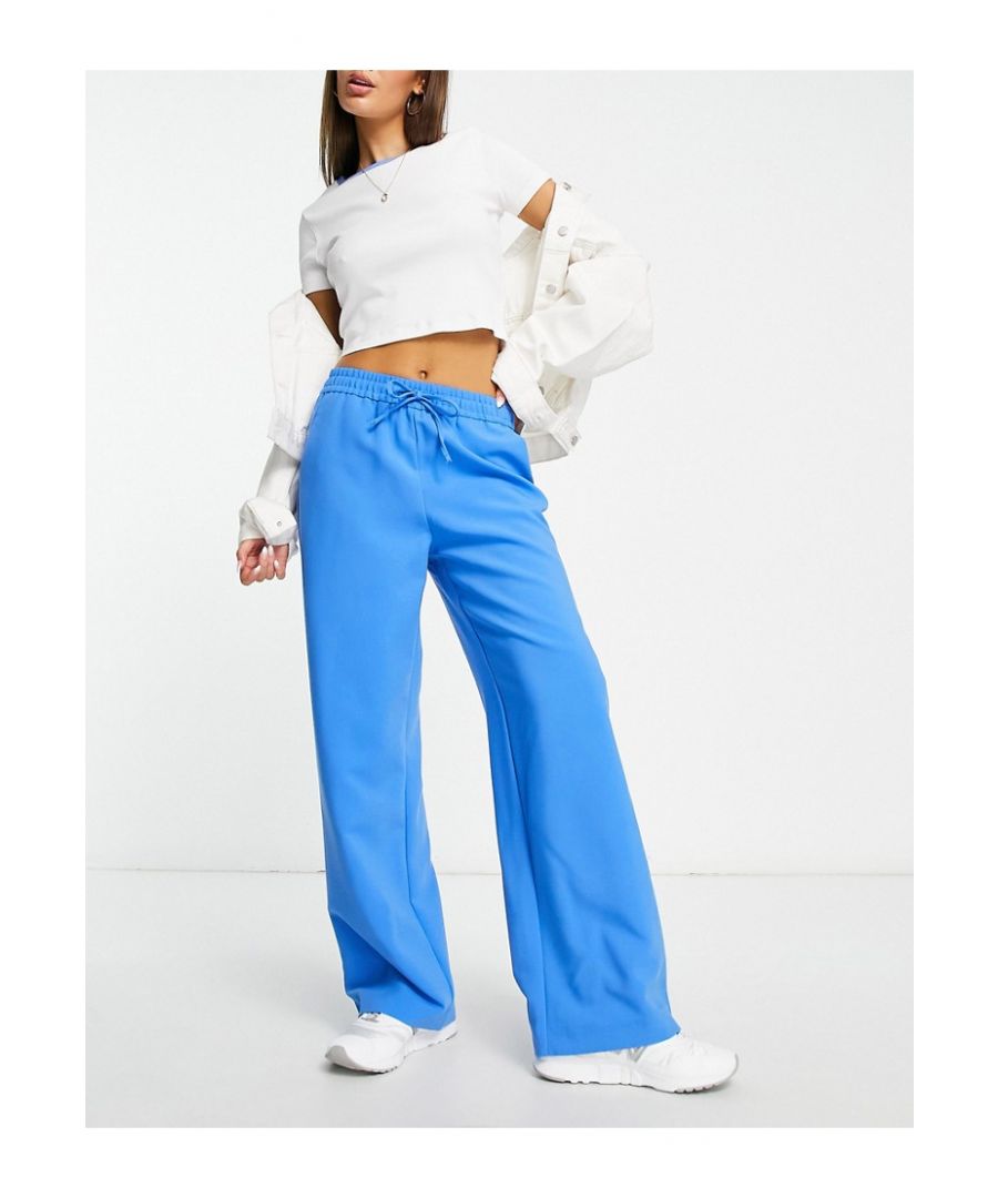 Trousers by Only Your sign to stop scrolling High rise Drawstring waistband Side pockets Straight fit Sold by Asos