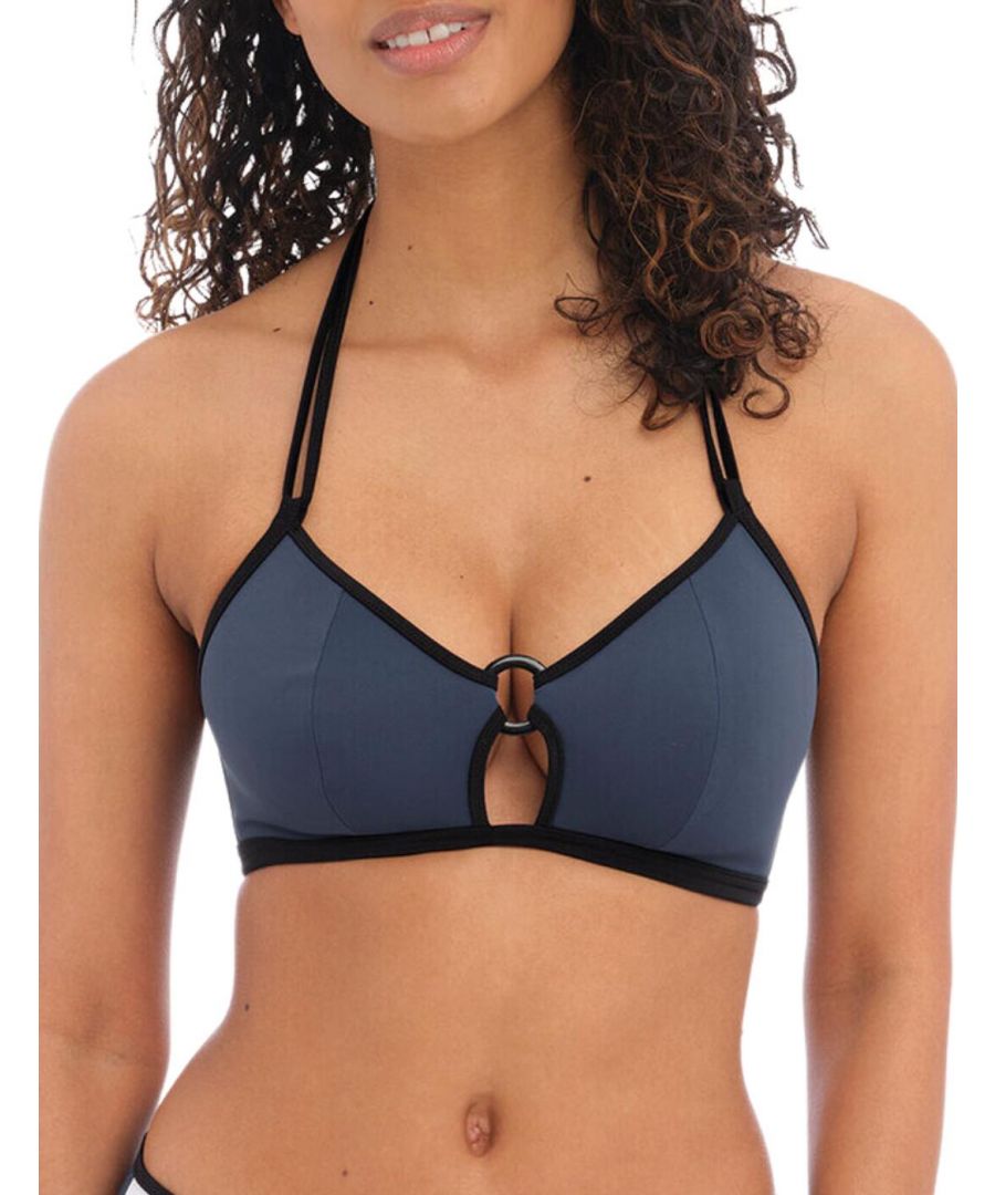 Freya Womens 202011 Colour Crush Non-Wired Bikini Top - Blue Elastane - Size 36DD