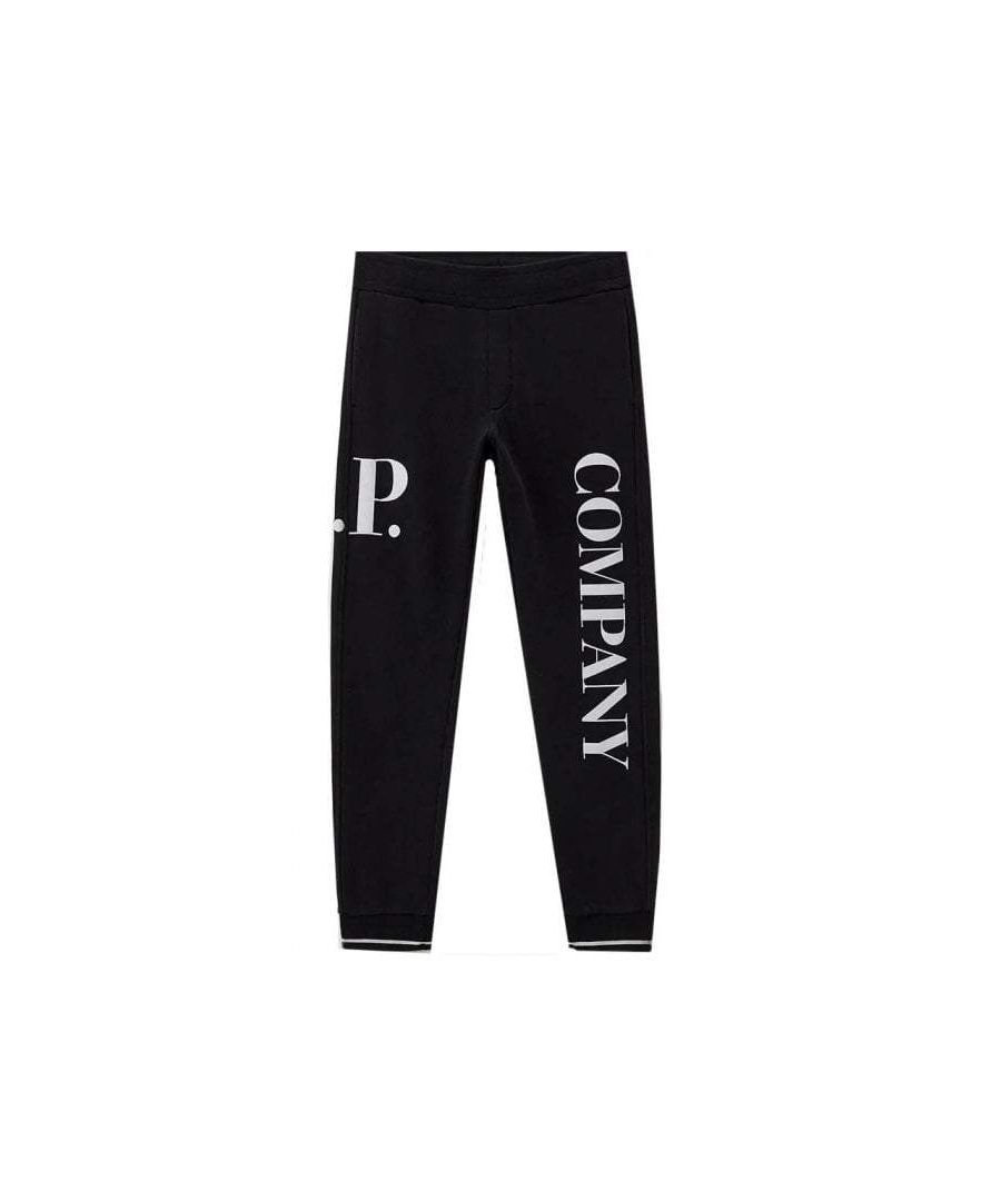 These C.P Joggers are crafted from 100% cotton jersey and consist of a light grey colour-way, logo print down the leg, elasticated waistband, slip-on-style, two side slit pockets and elasticated ankles.