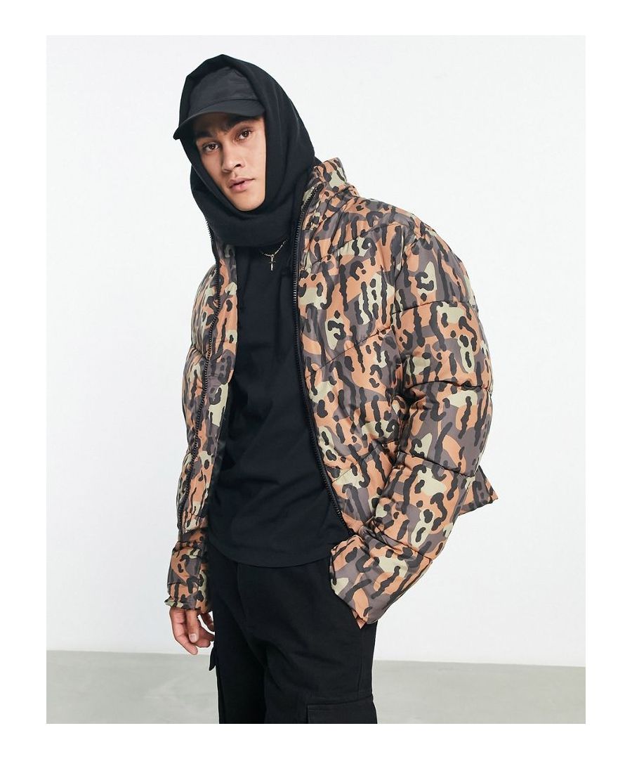 Jackets & Coats by ASOS DESIGN That new-jacket feeling All-over leopard print High collar Zip fastening Side pockets Regular fit Sold by Asos