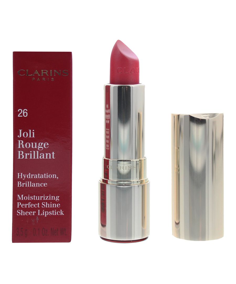 Image for Clarins Joli Rouge Brilliant Lipstick 26 Hibiscus 3.5g