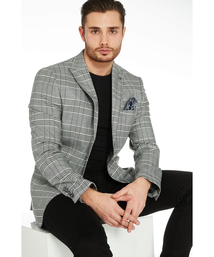 Image for Regular Fit Grey Check Blazer