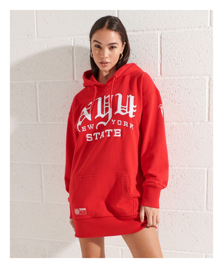 Image for SUPERDRY College Graphic Oversized Hoodie Dress